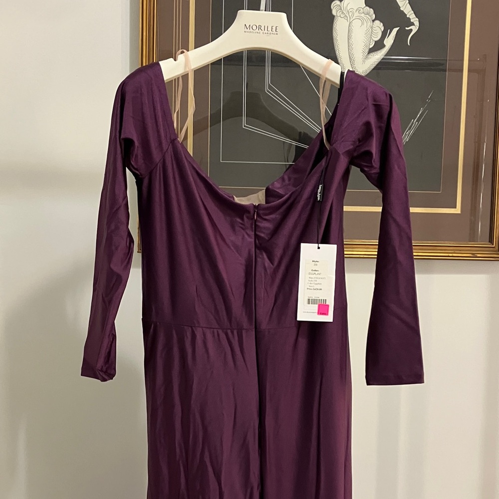 Jessica Angel USA Long Sleeve Off-Shoulder Purple Dress - Picture 12 of 14